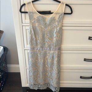 Lulu's Silver Sheath Midi Dress Sleeveless Scoop Neck